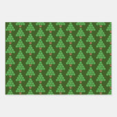バスケットボールクリスマスツリー ラッピングペーパーシート (正面)