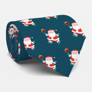 バスケットボールクリスマスノベルティ ネクタイ