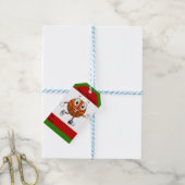 バスケットボールクリスマスプレゼントラベル ギフトタグ (より糸付き)