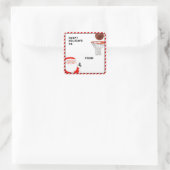 バスケットボールクリスマスホリデーギフトラベル スクエアシール (バッグ)