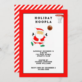 バスケットボールクリスマスホリデーパーティー 招待状