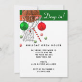 バスケットボールクリスマスホリデーパーティー 招待状 (正面)