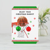 バスケットボールクリスマスホリデー カード (スタンド正面)