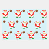 バスケットボールクリスマスホリデー ラッピングペーパーシート (正面2)