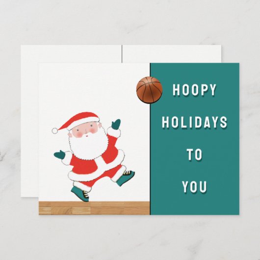 バスケットボールクリスマスポストカード シーズンポストカード (正面/裏面)