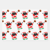 バスケットボールクリスマスラッピング紙シート ラッピングペーパーシート (正面2)