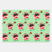 バスケットボールクリスマスラッピング紙シート ラッピングペーパーシート (正面)