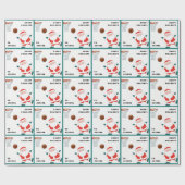 バスケットボールクリスマスラッピング紙 ラッピングペーパー (フラット)