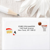 バスケットボールクリスマスリターン – 住所 シール (インサイチュ)