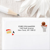 バスケットボールクリスマスリターン – 住所 シール (インサイチュ)