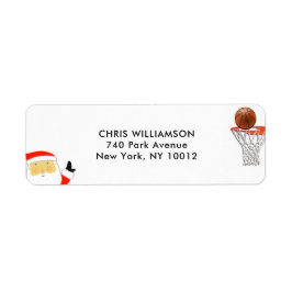 バスケットボールクリスマスリターン – 住所 シール
