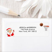 バスケットボールクリスマスリターン – 住所 シール (インサイチュ)