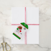 バスケットボールクリスマス ギフトタグ (より糸付き)