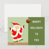 バスケットボールクリスマス シーズンポストカード (正面/裏面)