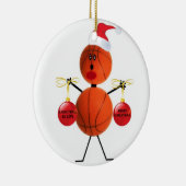 バスケットボールクリスマス セラミックオーナメント (右)
