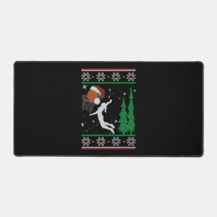 バスケットボールクリスマス デスクマット