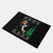 バスケットボールクリスマス ドアマット (アングル)