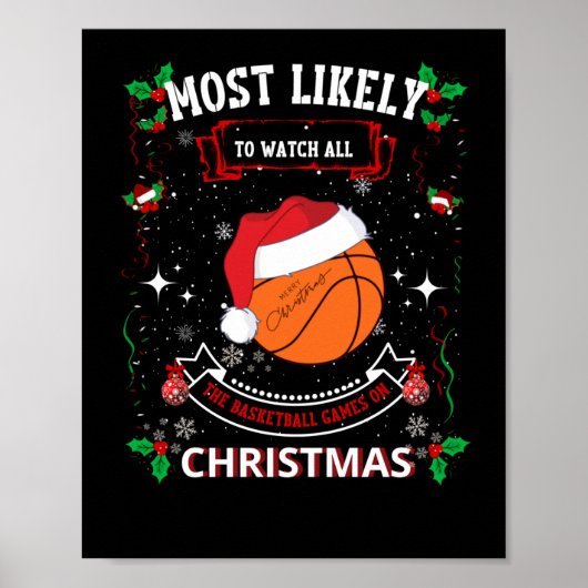 バスケットボールクリスマス ポスター (正面)