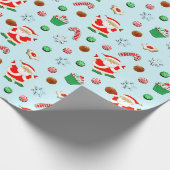 バスケットボールクリスマス ラッピングペーパー (角)