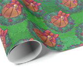 バスケットボールクリスマス ラッピングペーパー (ロールコーナー)