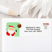 バスケットボールクリスマス ラベル (インサイチュ)