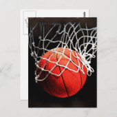 バスケットボールクローズアップアートワーク垂直ポストカード ポストカード (正面/裏面)