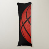 バスケットボールクローズアップオレンジとブラック ボディピロー (正面縦)