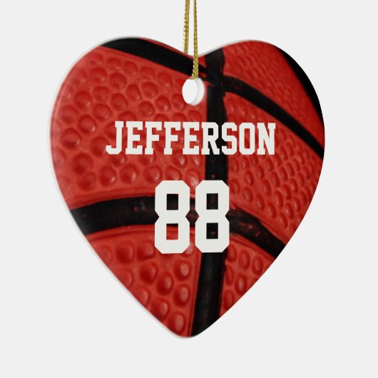 バスケットボールクローズアップスポーツチームセラミックオーナメント セラミックオーナメント (右)