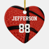 バスケットボールクローズアップスポーツチームセラミックオーナメント セラミックオーナメント (正面)