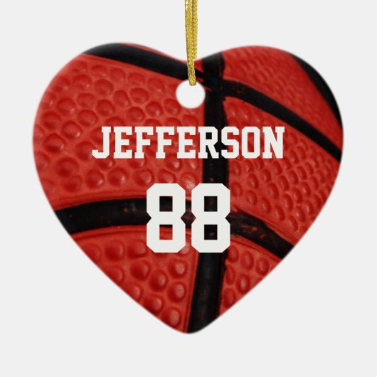 バスケットボールクローズアップスポーツチームセラミックオーナメント セラミックオーナメント (正面)