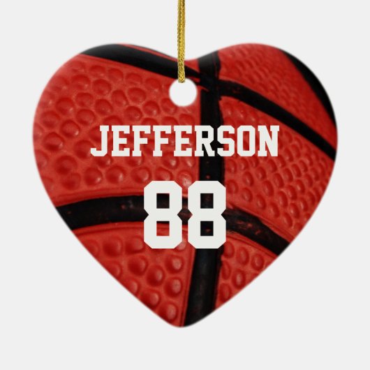 バスケットボールクローズアップスポーツチームセラミックオーナメント セラミックオーナメント (裏面)