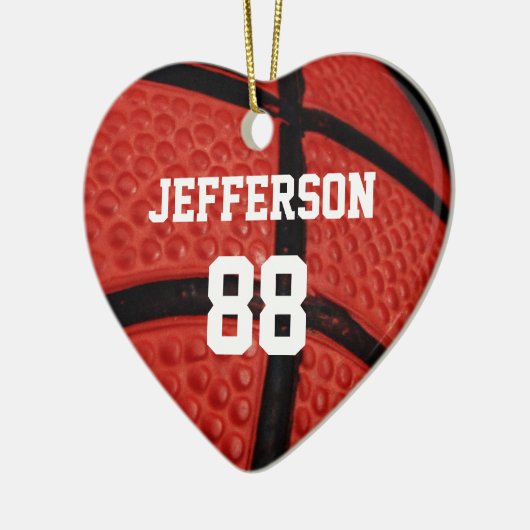 バスケットボールクローズアップスポーツチームセラミックオーナメント セラミックオーナメント (左)