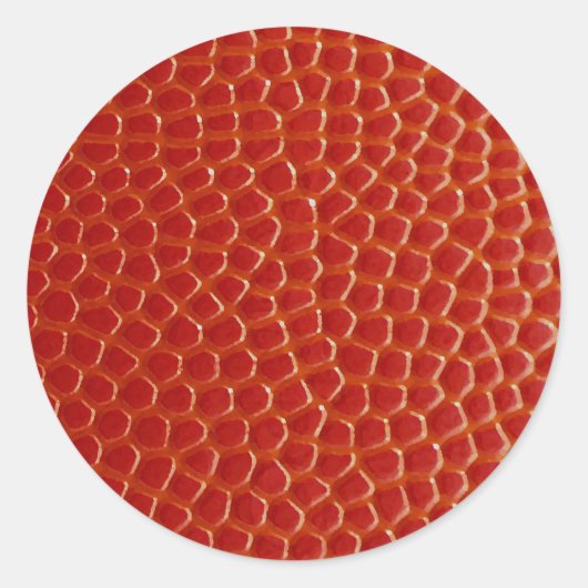 バスケットボールクローズアップテクスチャ ラウンドシール (正面)