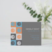 バスケットボールクールバーバルミツワー返信カード 出欠カード (スタンド正面)