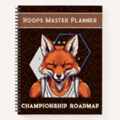 バスケットボールクール愛好家のためのキツネギフト監督ファン ノートブック (正面)