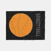 バスケットボールグラフィック#1 フリースブランケット (正面(横))