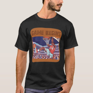 バスケットボールゲームが始まる Tシャツ