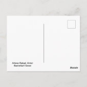 バスケットボールゲームアート ポストカード (裏面)