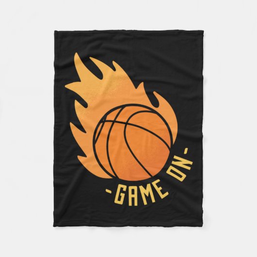 バスケットボールゲームオン フリースブランケット (正面)