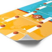 バスケットボールゲームチャート ポスター (角)