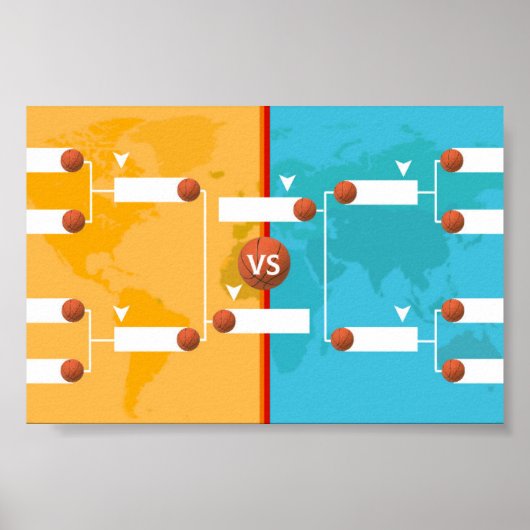 バスケットボールゲームチャート ポスター (正面)