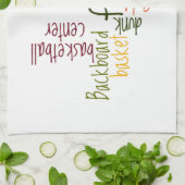 バスケットボールゲームビューティフル文字引用文 キッチンタオル (折り畳み)