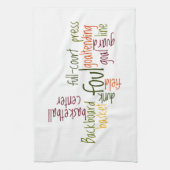 バスケットボールゲームビューティフル文字引用文 キッチンタオル (縦)