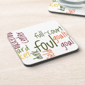 バスケットボールゲームビューティフル文字引用文 コースター (左側)