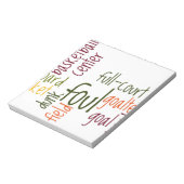 バスケットボールゲームビューティフル文字引用文 ノートパッド (回転)