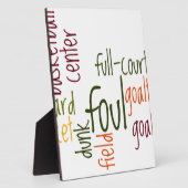 バスケットボールゲームビューティフル文字引用文 フォトプラーク (側面)