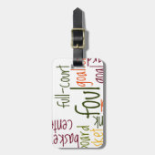 バスケットボールゲームビューティフル文字引用文 ラゲッジタグ (正面縦)