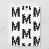 バスケットボールゲームモノグラム誕生日パーティー 招待状 (裏面)