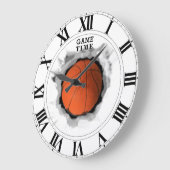 バスケットボールゲーム時間 ラージ壁時計 (傾斜)