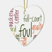 バスケットボールゲーム 美しい 素晴らしい テキスト 引用 セラミックオーナメント (左)